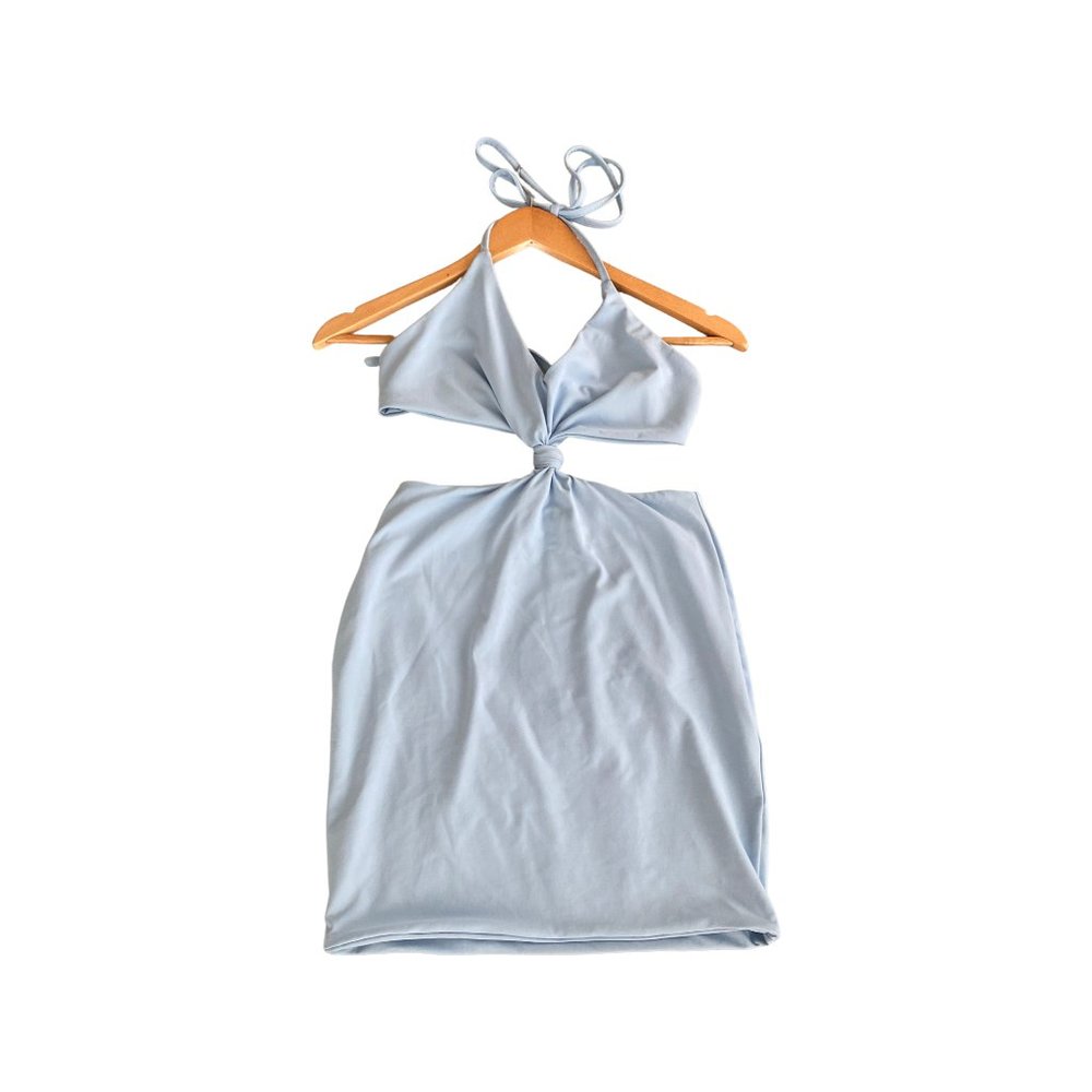 dream team mini blue dress